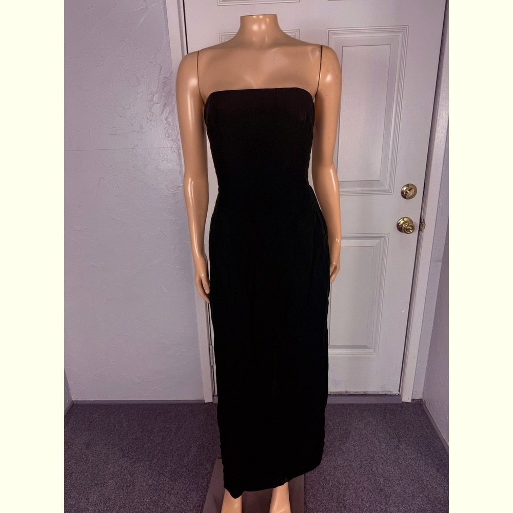 NEW Arkitaip Women's Dress M Linen Frances Bandeau Strapless Midi WW23